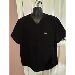 Figs Leon Scrub Top Mens XL Black 1000199 PO 5458